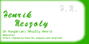 henrik meszoly business card