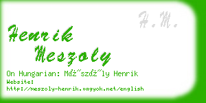 henrik meszoly business card